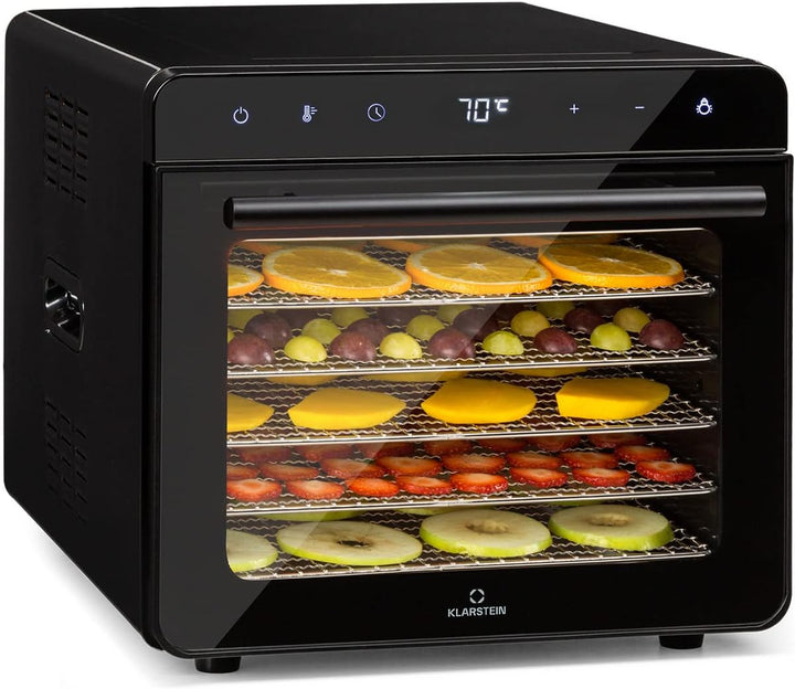 Klarstein Dörrautomat, Dörrgerät für Gemüse, Obst, Nüsse und Fleisch Trocknen, Food Dehydrator mit 6