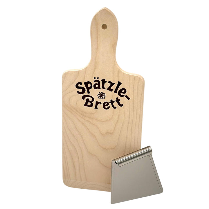 Spätzlebrett Holz mit Edelstahl-Schaber - mediatrades