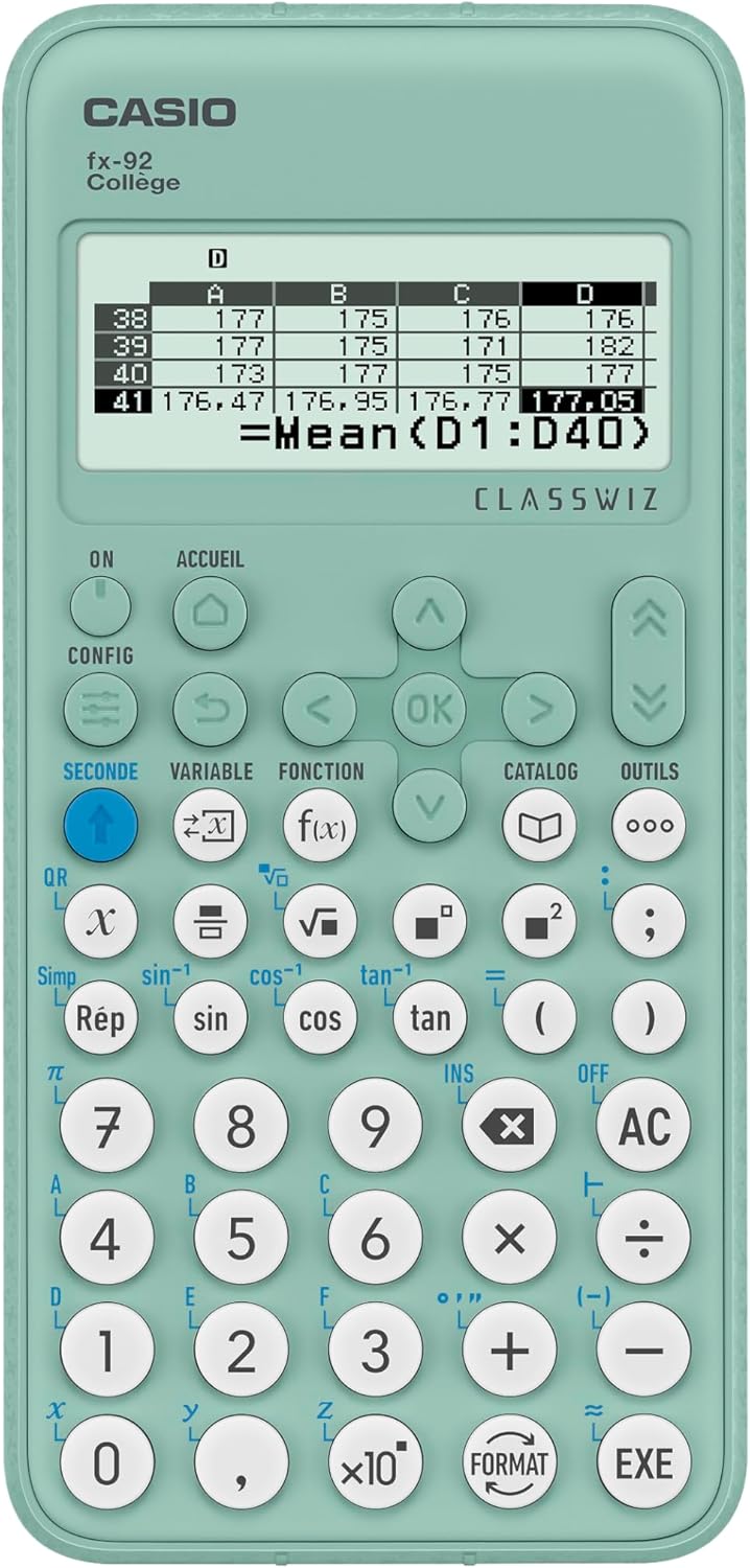 Casio Schulrechner FX-92 College Classwiz Engineering/Wissenschaftler Grün