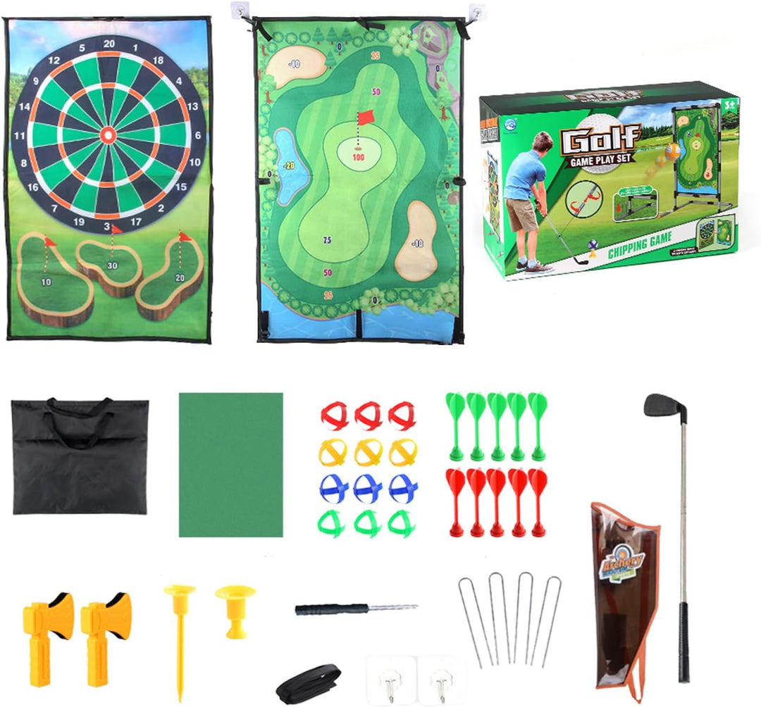 Chip-and-Stick-Golfspiel, Golf-Dart-Chipping-Spiel | Doppelseitige Übungsmatte Golf-Chipping-Spiel -