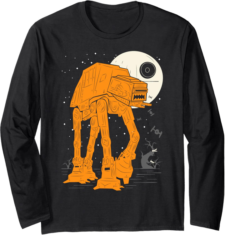 Star Wars AT-AT Moon Death Star Halloween Poster Langarmshirt