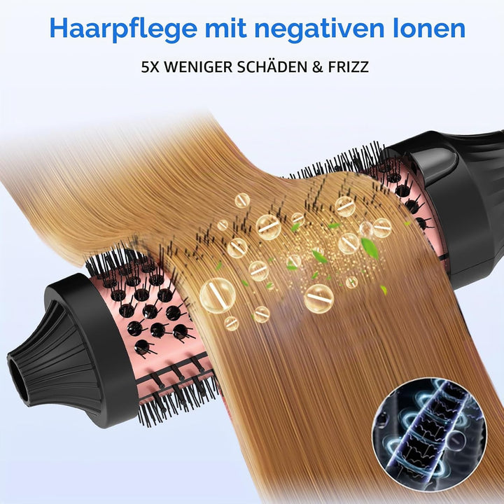 Thermal Brush, Wärmebürste Thermobürste 38mm, UKLISS Rundbürste LCD-Anzeige 120-210℃, Leichte Heat B