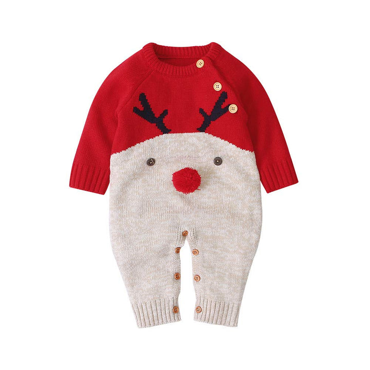 L&amp;ieserram Baby Jungen Mädchen Unisex Stricken Weihnachten Outfits Baby Kleidung Weihnachtsset Babyk