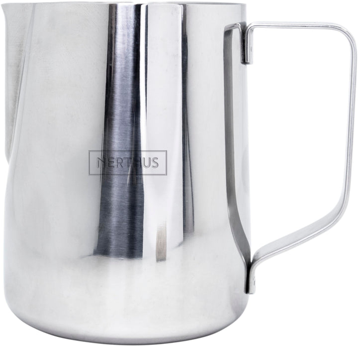 Nerthus FIH 1459 Milchkännchen Edelstahl 350 ml Pitcher Milch aufschäumen für Kaffee Cappuccino Latt