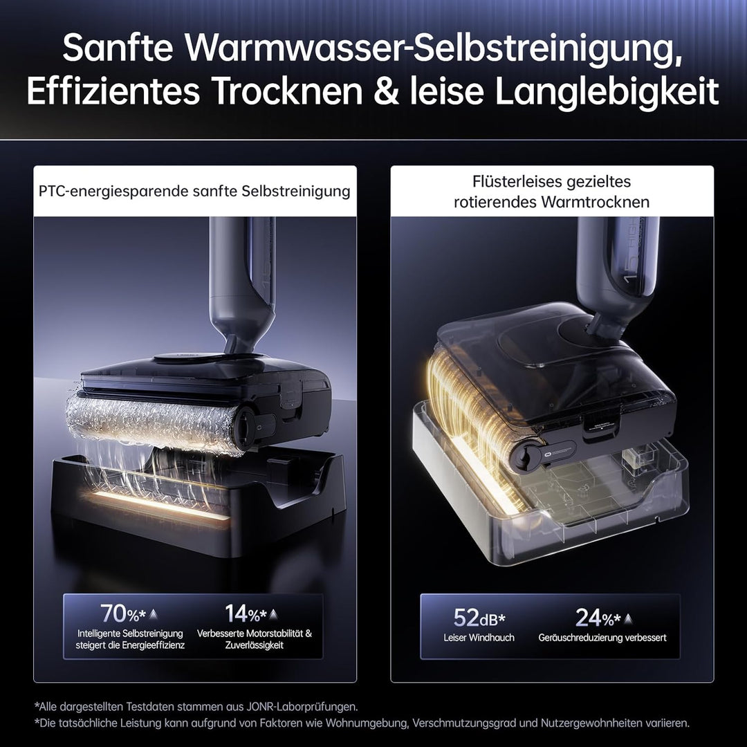 JONR 20000 Pa H2 PRO Nass-Trockensauger, Innovatives Geruchsfreies Design, Heisswasser-Reinigung,150