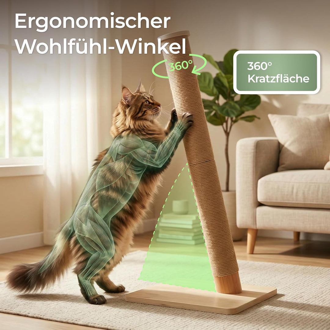 WOOWOOD Kratzbaum Katze - Extrem Stabil, Kratzsäule XXL, Kratzbaum Klein - Kratzstamm für kleine und