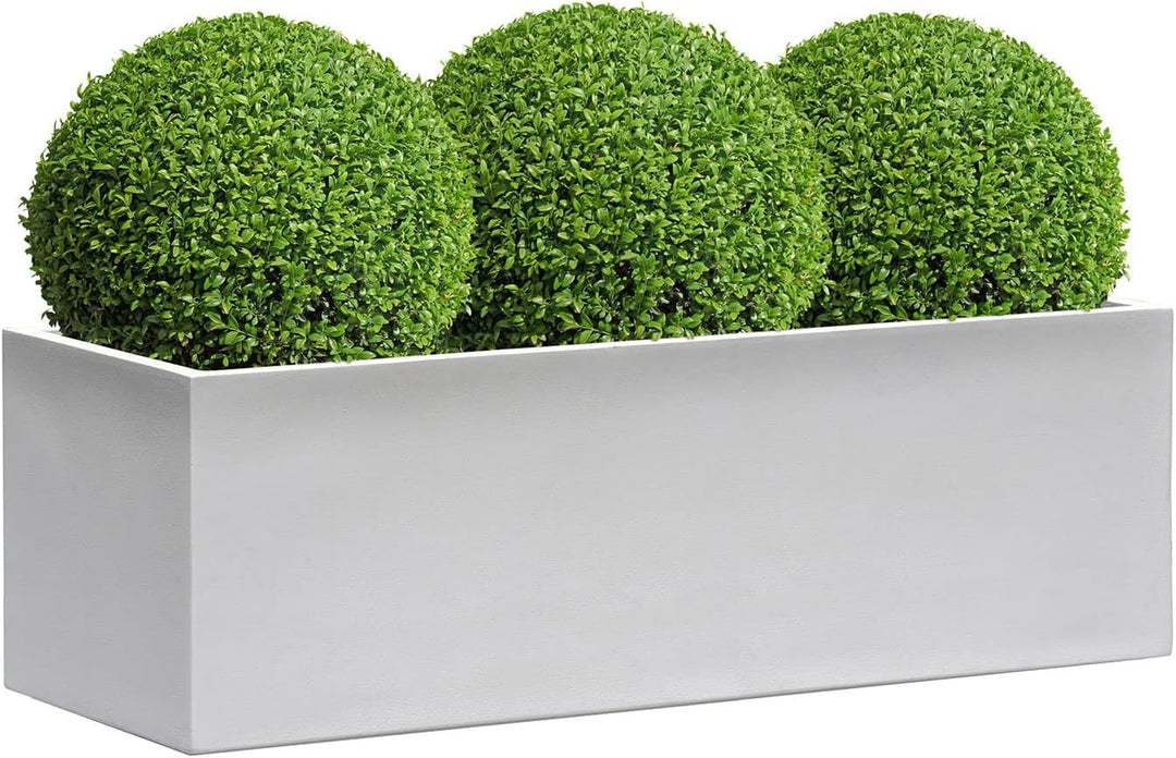 ESCHBACH® Pflanzkübel Box 60 Weiss Rechteckig * 60 x 20 x 20 cm * 10 Jahre Garantie 60x20x20, 60x20x