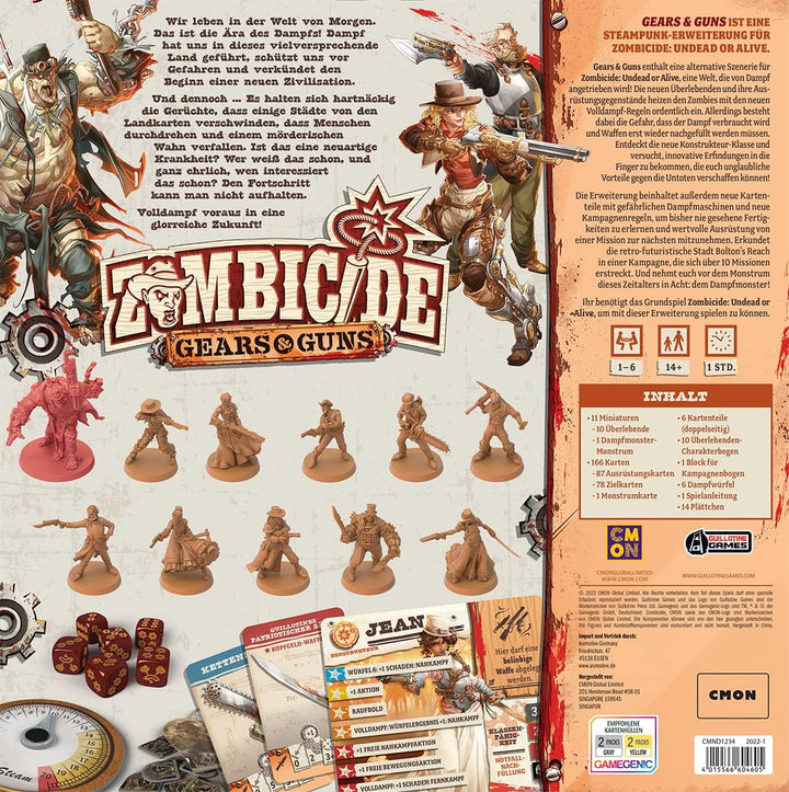 CMON | Zombicide: Undead or Alive – Gears & Guns | Erweiterung | Kennerspiel | Dungeon Crawler | 1-6