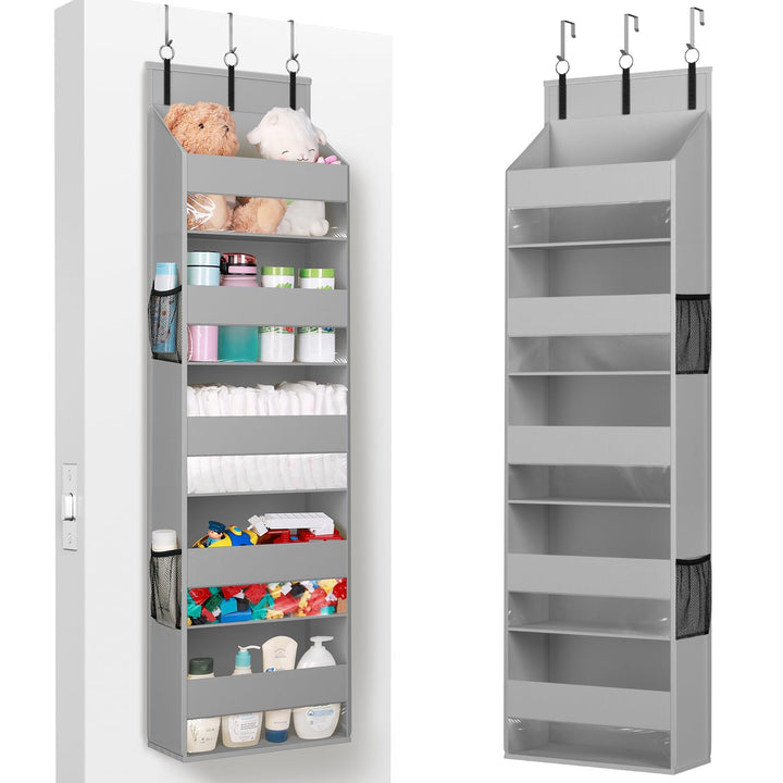 Lifewit Türorganizer Hängeorganizer, 5 Regal klar Fenster hängende Lagerung mit 4 Mesh Seitentaschen