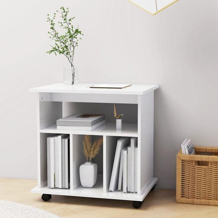 Generisch Rollschrank Hochglanz-Weiss 60x45x60 cm Holzwerkstoff,Möbel,Schränke,Aufbewahrungsschränke