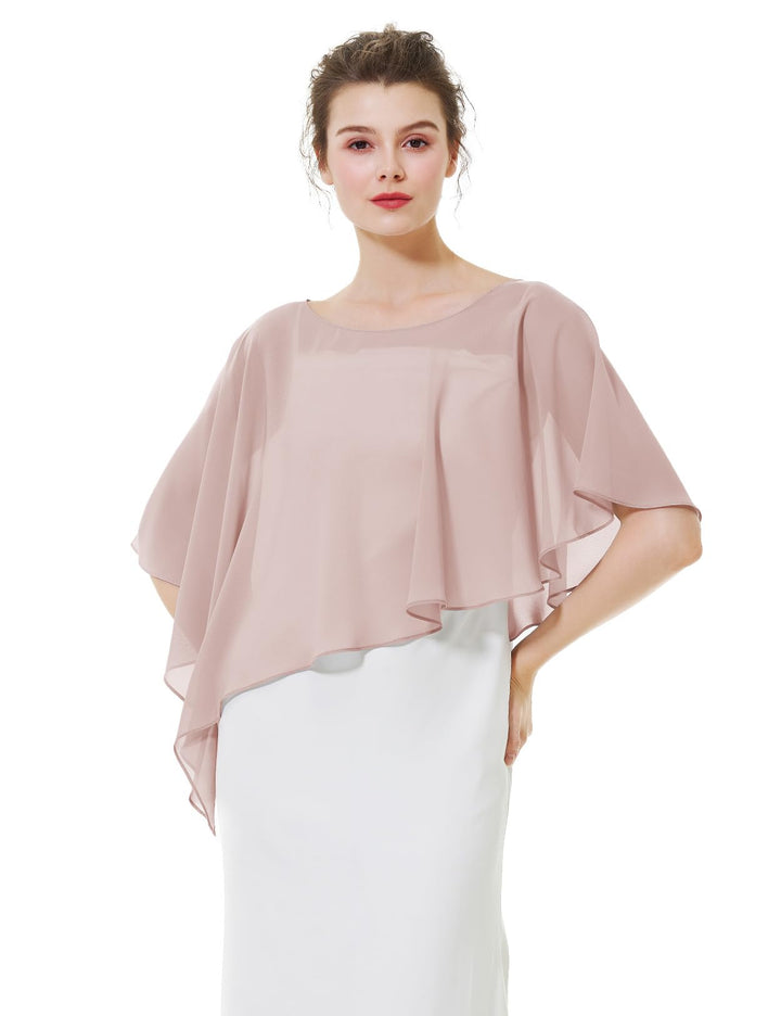 BEAUTELICATE Damen Chiffon Schal Stola Eleganten Cape Umhang für Braut Sommer Hochzeits Festliche Ab