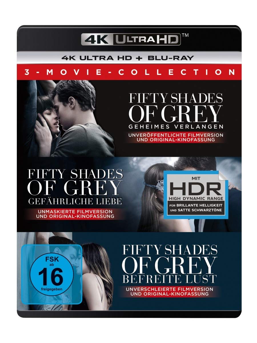 Fifty Shades of Grey - 3-Movie Collection (4K Ultra-HD) (+ Blu-ray 2D), 4K