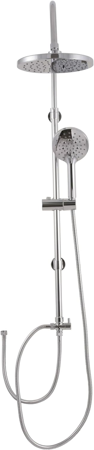 'aquaSu® Duschsystem Pitus mit Regendusche & Handbrause | Handbrause: 4-strahlig, wassersparend | Ko