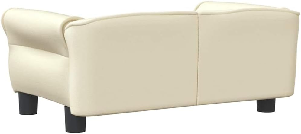 vidaXL Hundebett Creme 70x45x30 cm Kunstleder 70 x 45 x 30 cm Creme, 70 x 45 x 30 cm Creme