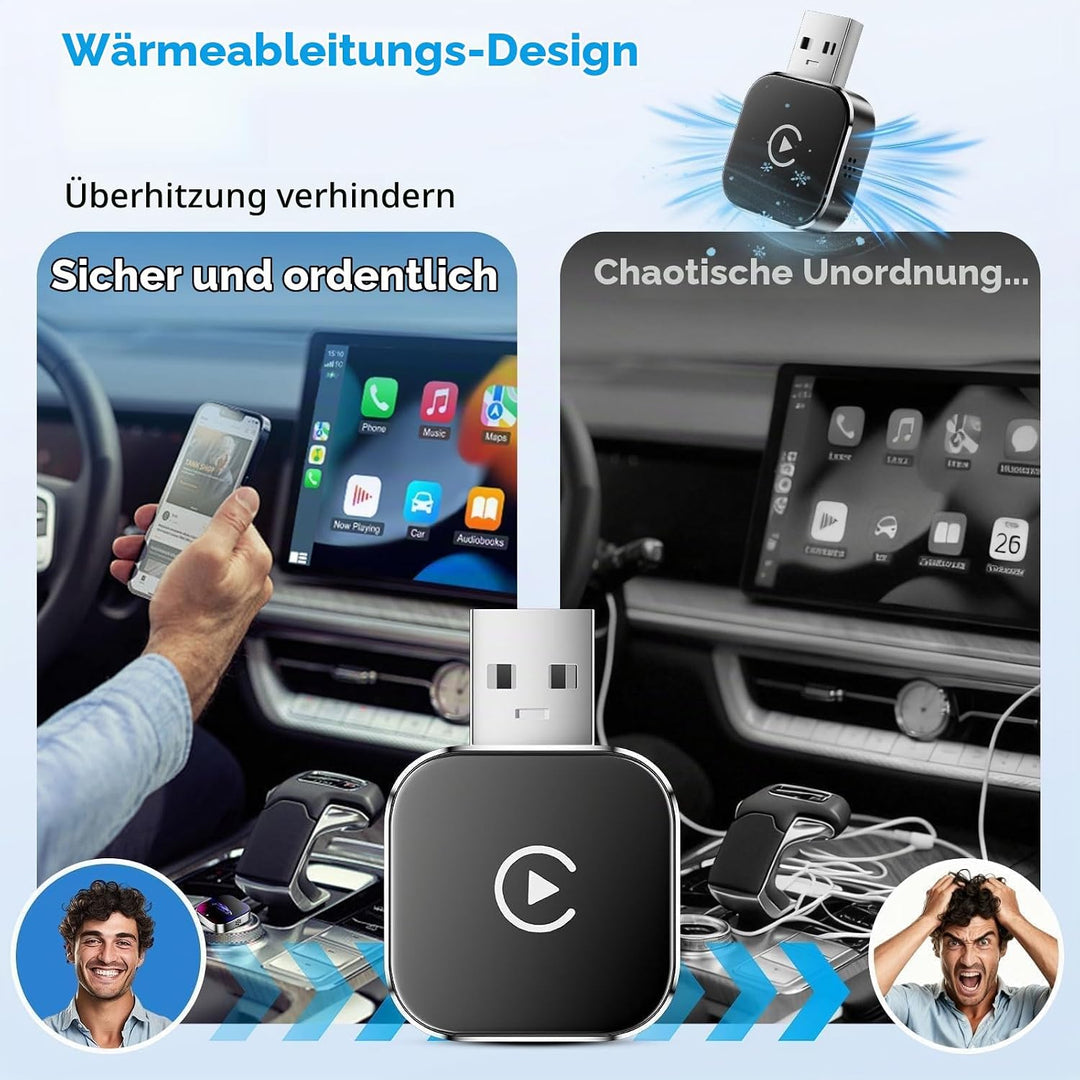 2026 Upgrade CarPlay Wireless Adapter&amp;Android Auto Wireless Adapter,Automatische Wiederverbindung,Pl