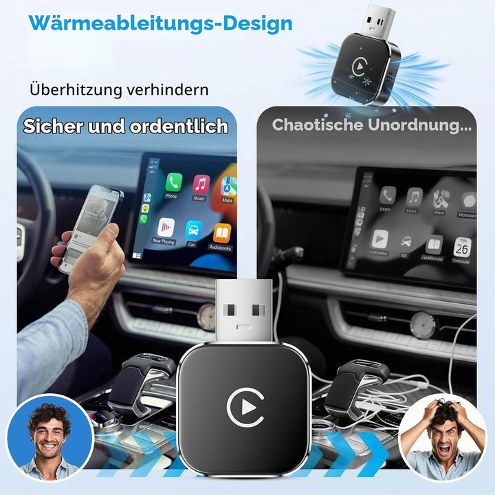 2026 Upgrade CarPlay Wireless Adapter&amp;Android Auto Wireless Adapter,Automatische Wiederverbindung,Pl