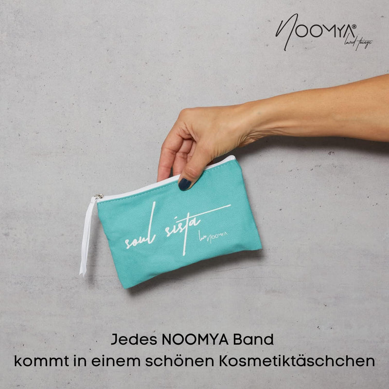 NOOMYA® Premium Fashion Handykette | Set Handyhülle iPhone 14 Pro MAX & Handyband Sea Salt | Handygu