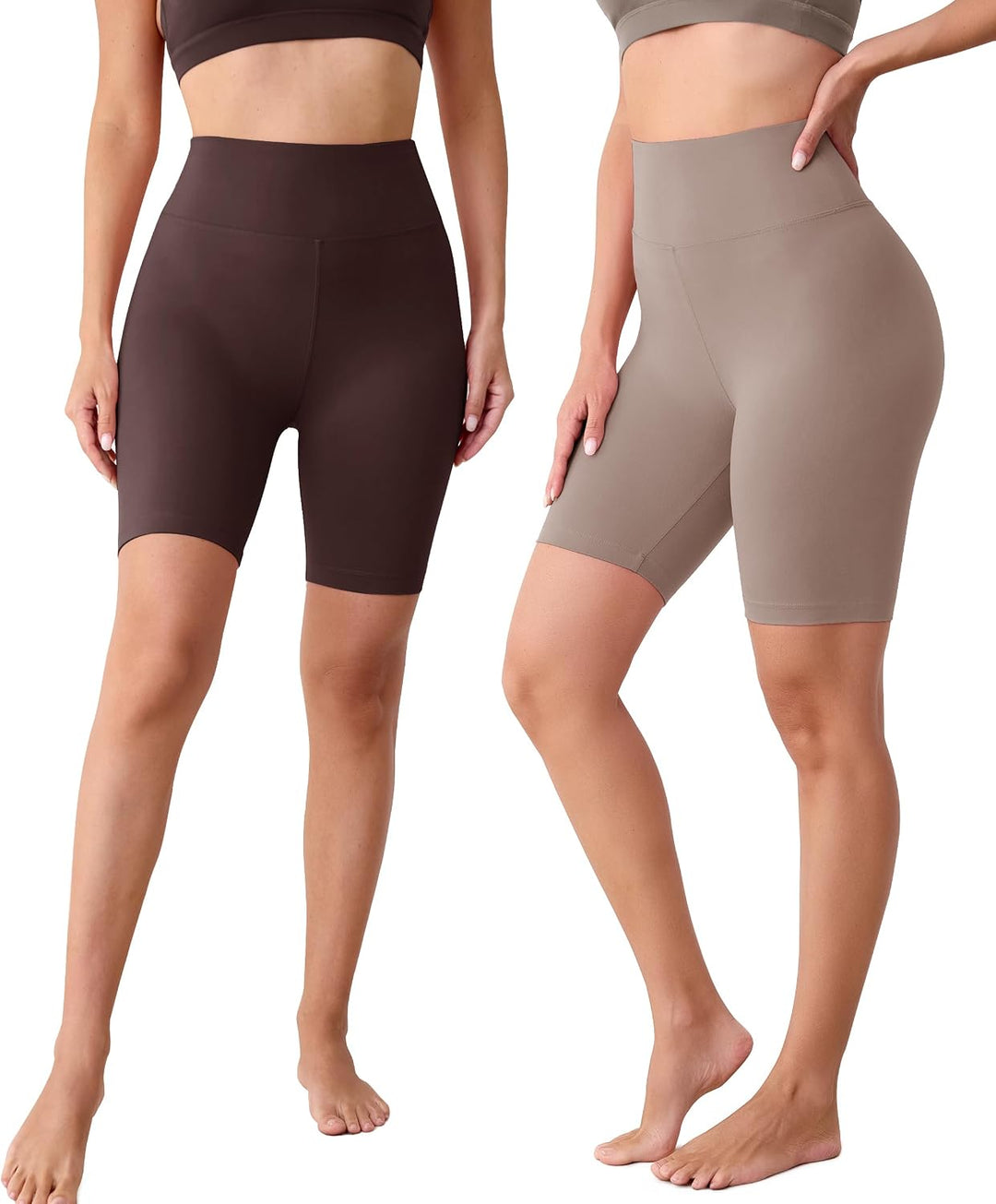 BAYDI Creamlush 20 cm High Waist Radlerhose Damen | Weich und elastisch, bequeme kurze Sporthose, be