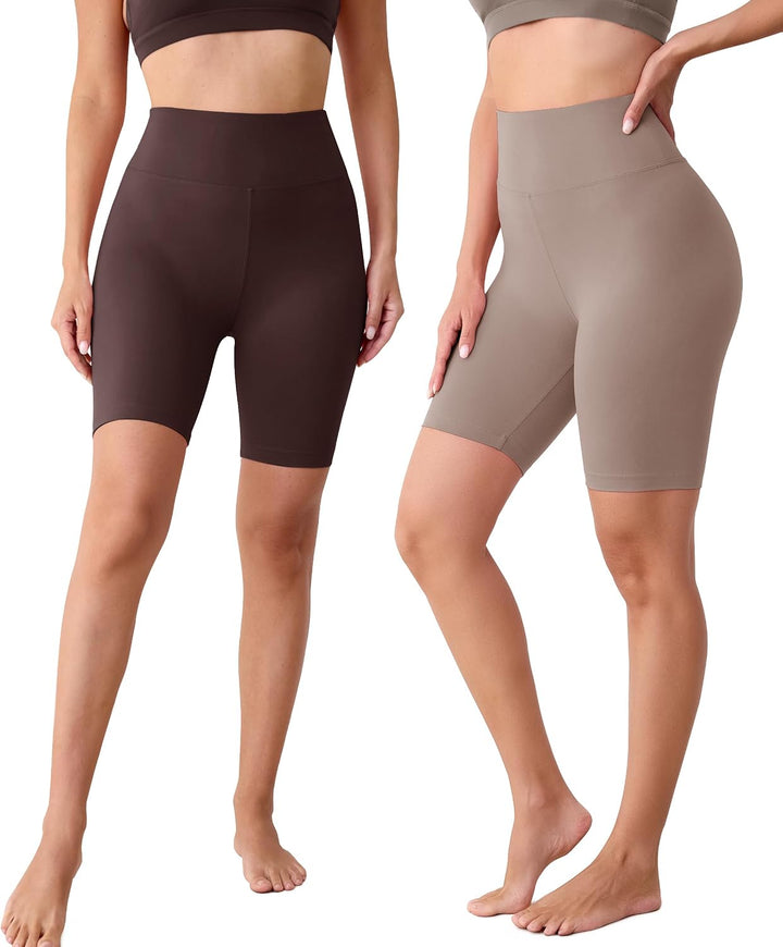 BAYDI Creamlush 20 cm High Waist Radlerhose Damen | Weich und elastisch, bequeme kurze Sporthose, be