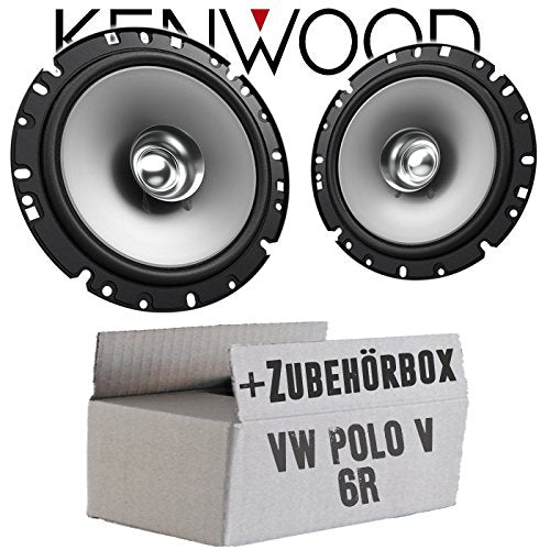 Lautsprecher Boxen Kenwood KFC-S1756-16,5cm Koax Auto Einbauzubehör - Einbauset passend für VW Polo