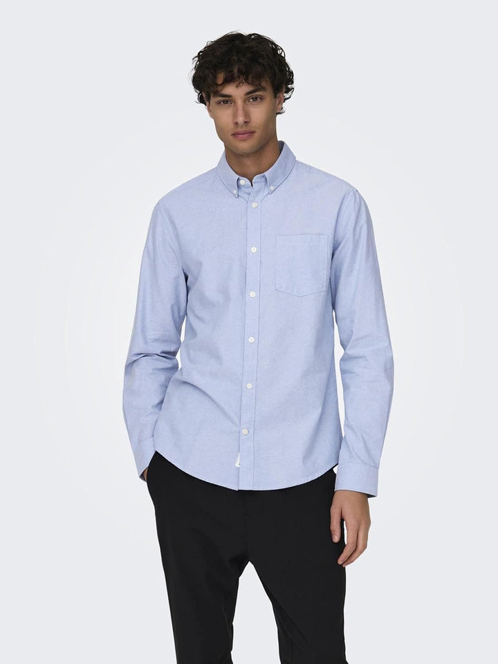 ONLY & SONS Male Hemd ONSNIKO Hemd XS Cashmere Blue, XS Cashmere Blue