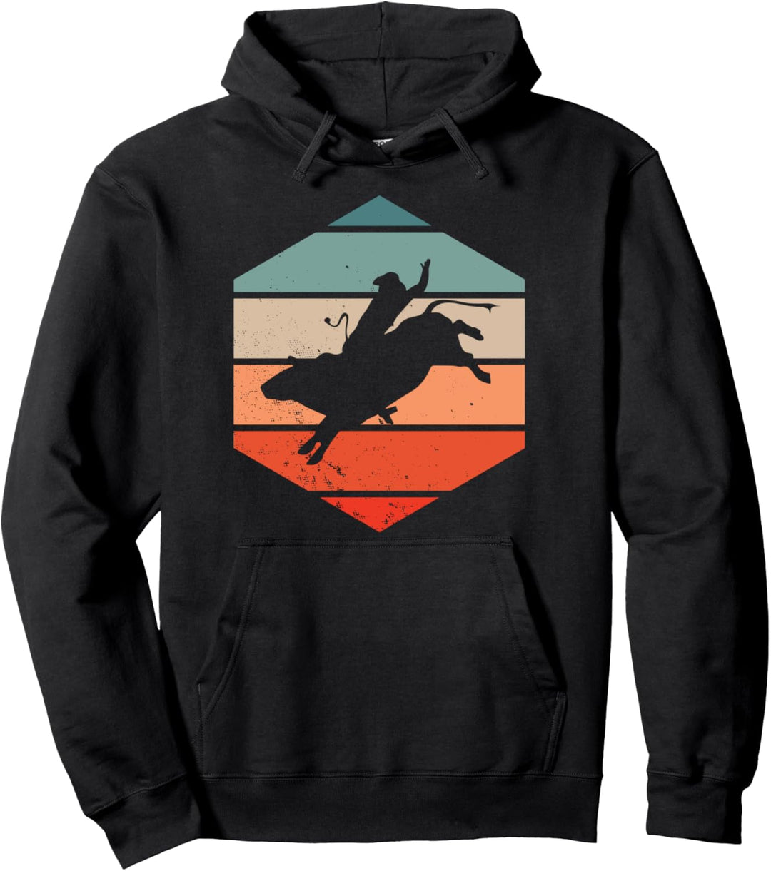 Bullenreiten I Cowboy I Retro Western Vintage Rodeo Pullover Hoodie