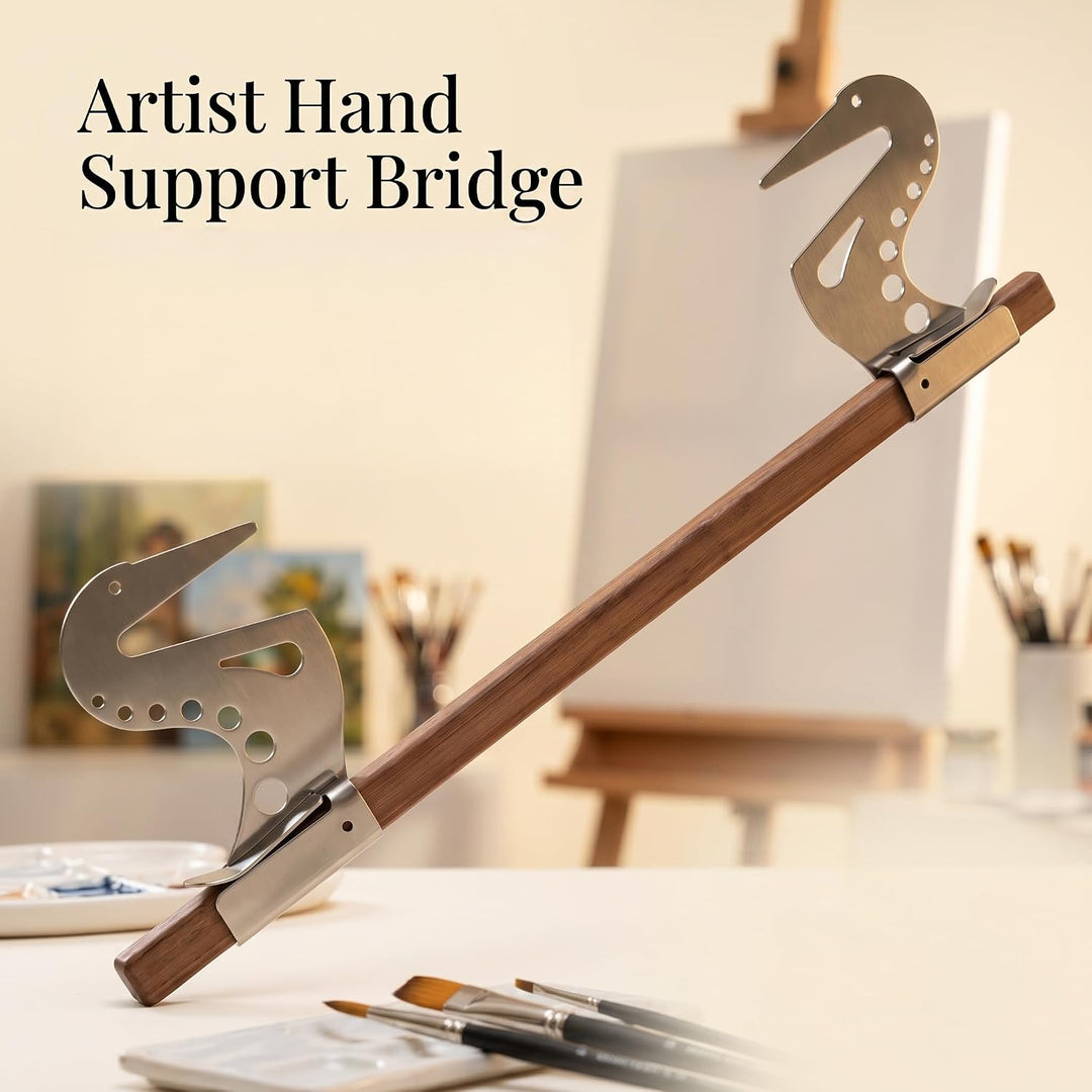 Künstler-Handstützbrücke Verstellbare Edelstahl Stützstange Für Malerei, Zeichnen, Detailarbeit Und