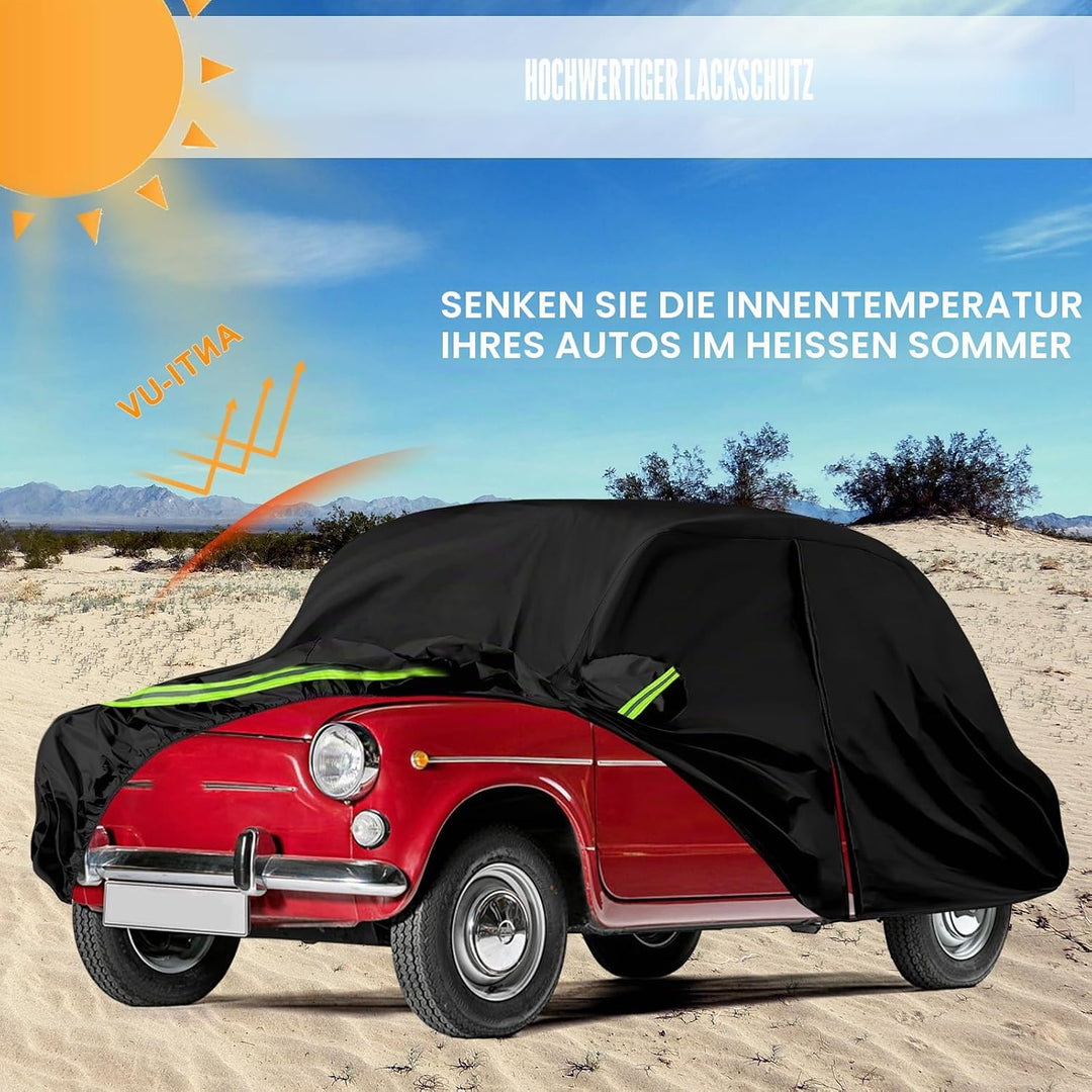 Vollgarage Autoabdeckung Ersatz für FIAT 600 1955-1969, Auto Abdeckplane Autogarage Autoplane Ganzga