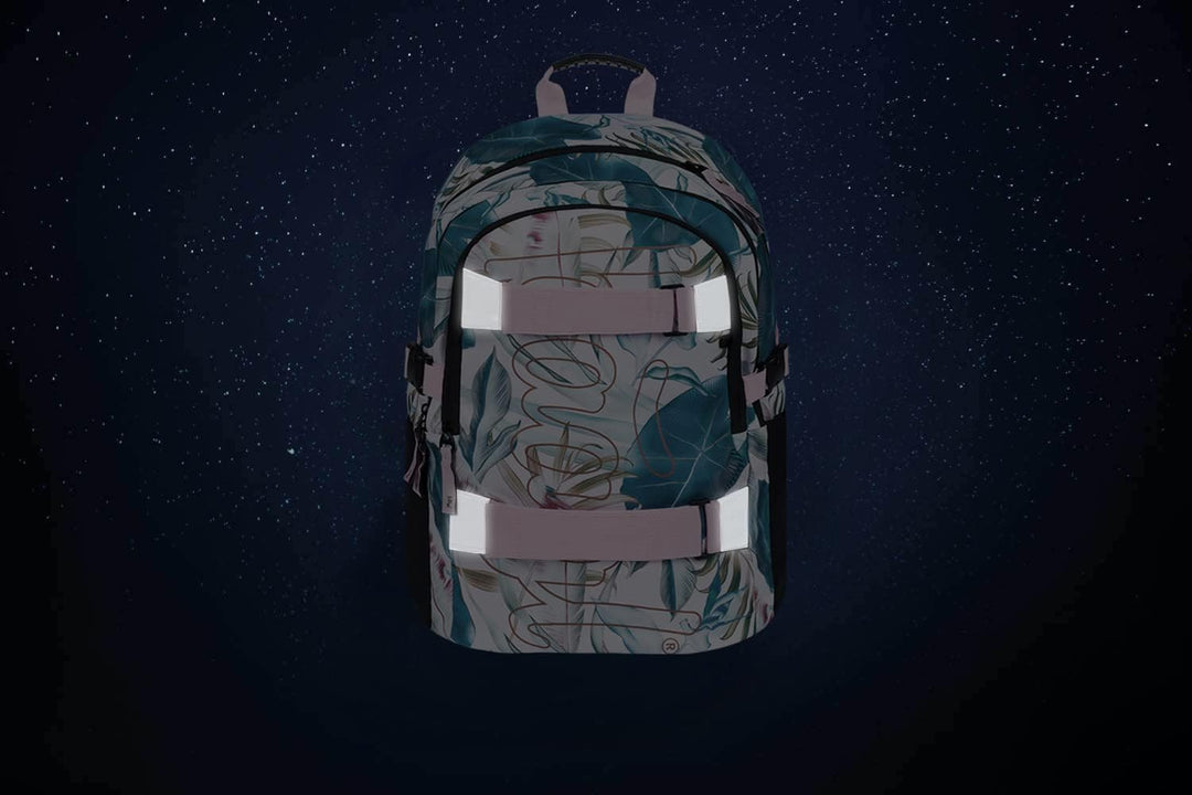 Baagl Schulrucksack Set Mädchen 3 Teilig, Schultasche ab 3. Klasse, Grundschule Ranzen mit Brustgurt