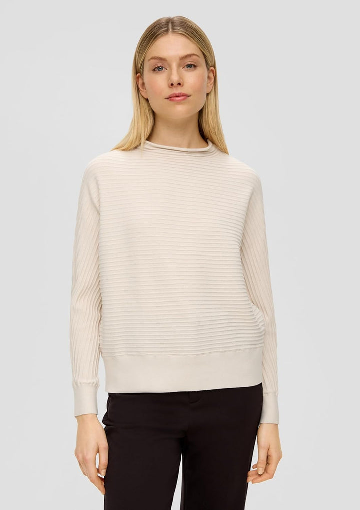 s.Oliver Strickpullover mit Fledermausärmeln 36 Beige, 36 Beige