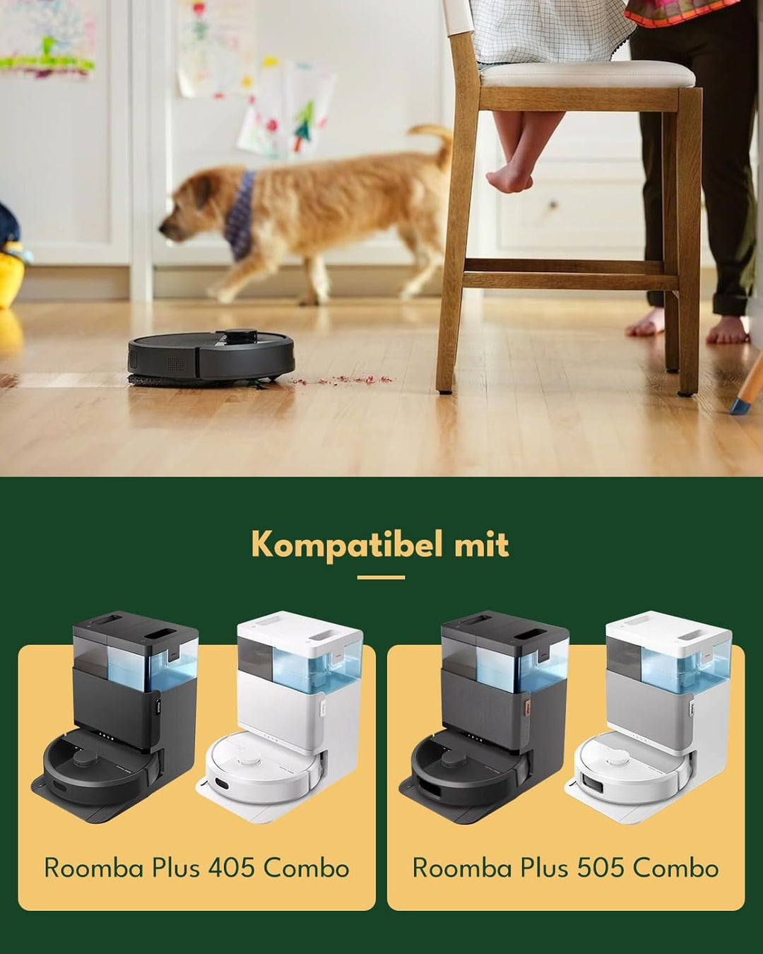 505 Combo Zubehör für iRobot Roomba Plus 405/505 Combo Robot Staubsauger, 24 Stück 405 Combo Ersatzt