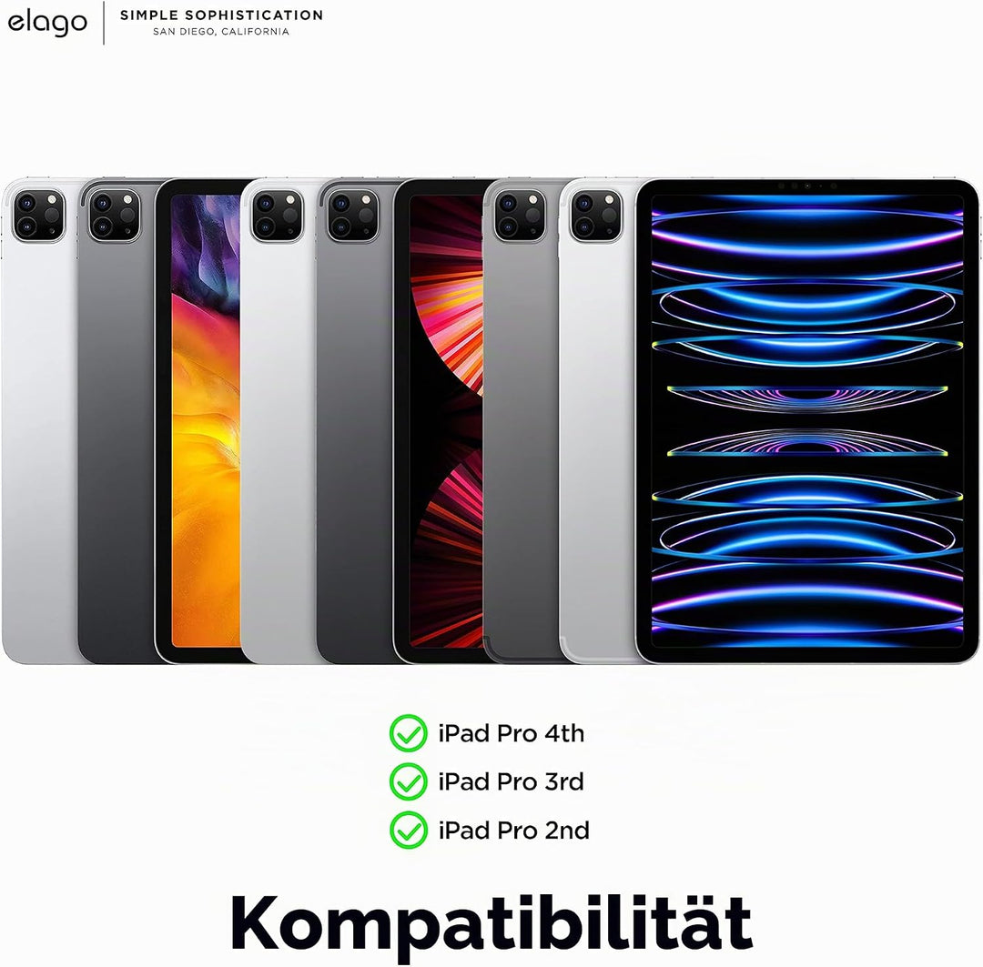 elago Magnetisches Folio Hülle Kompatibel mit iPad Pro 11" 6., 5., 4. Generation - Rückwand kann an