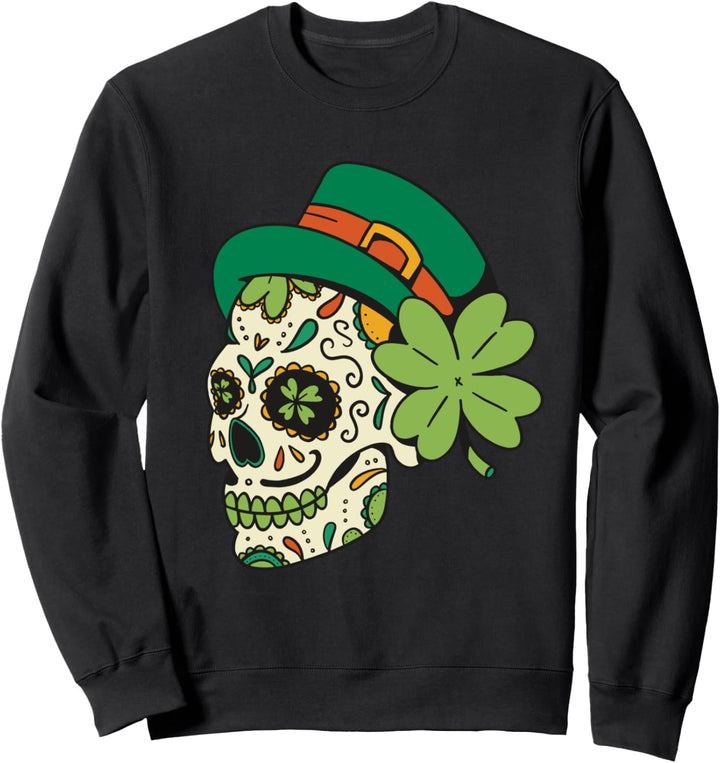 Saint Patrick Zuckerschädel lustige St. Patrick's Day Sweatshirt