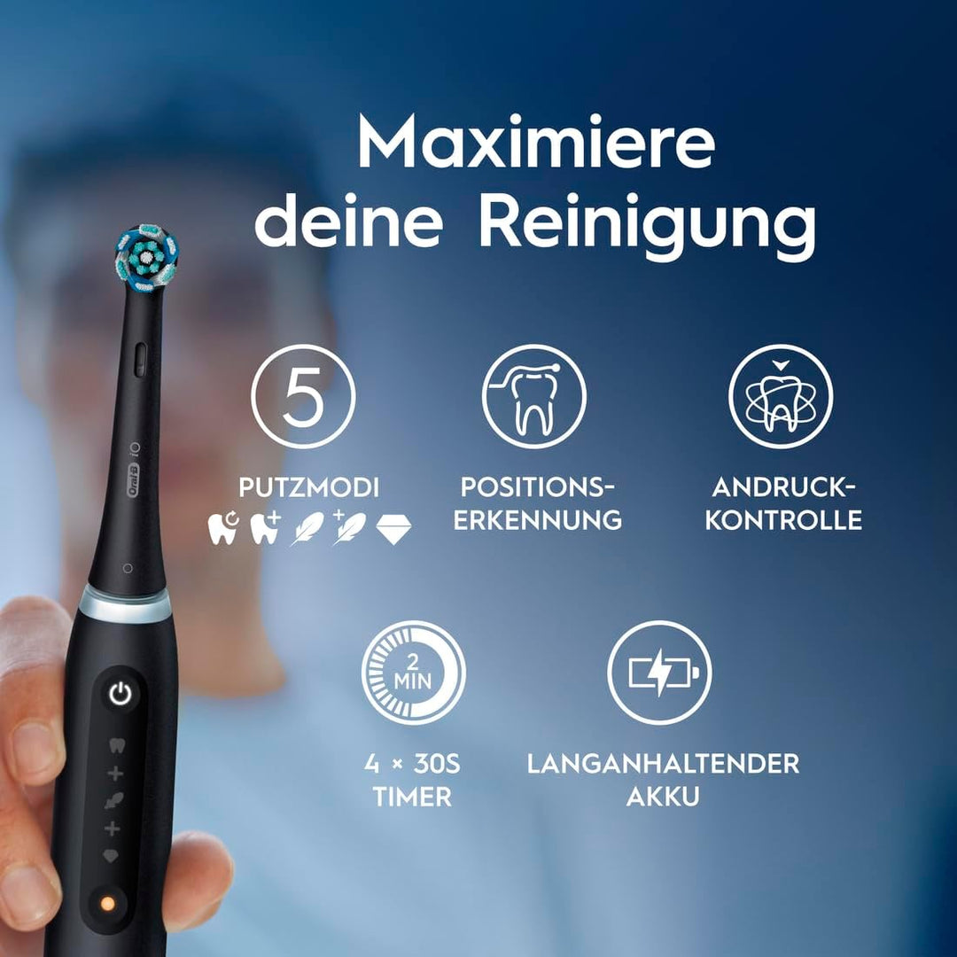 Oral-B iO Series 5 Plus Edition Elektrische Zahnbürste/Electric Toothbrush, Doppelpack PLUS 2 Aufste