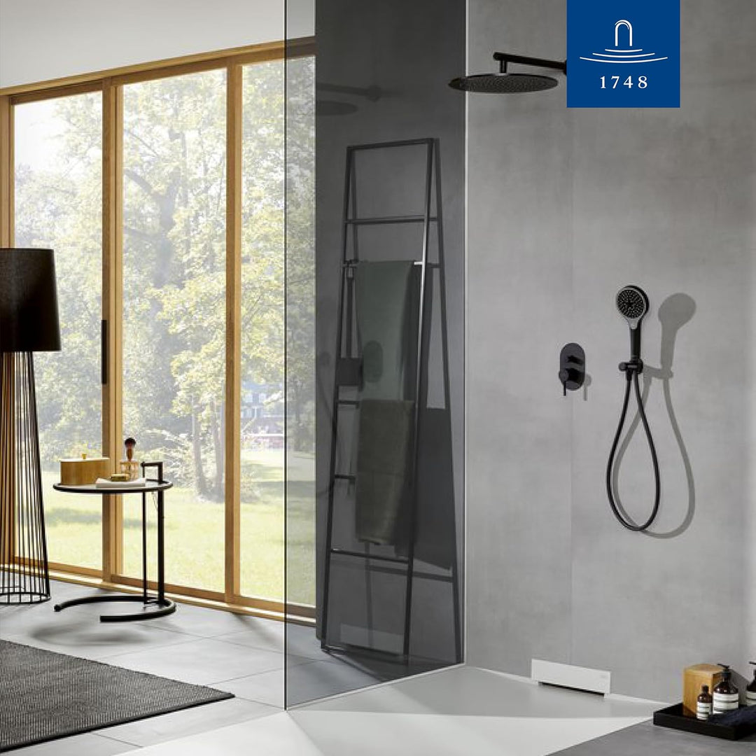 Villeroy & Boch Verve Showers Duschkopf, Handbrause mit 3 Strahlarten auf Knopfdruck wechselbar, Eas
