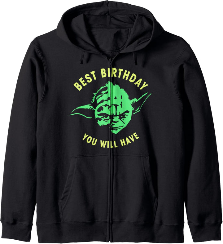 Star Wars Yoda Best Birthday You Will Have Stencil Kapuzenjacke