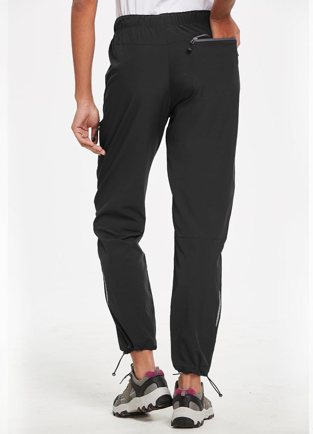 BALEAF Damen Outdoorhose Wanderhose Wasserdicht Schnelltrocknend Leicht Trekkinghose Capris UV Schut
