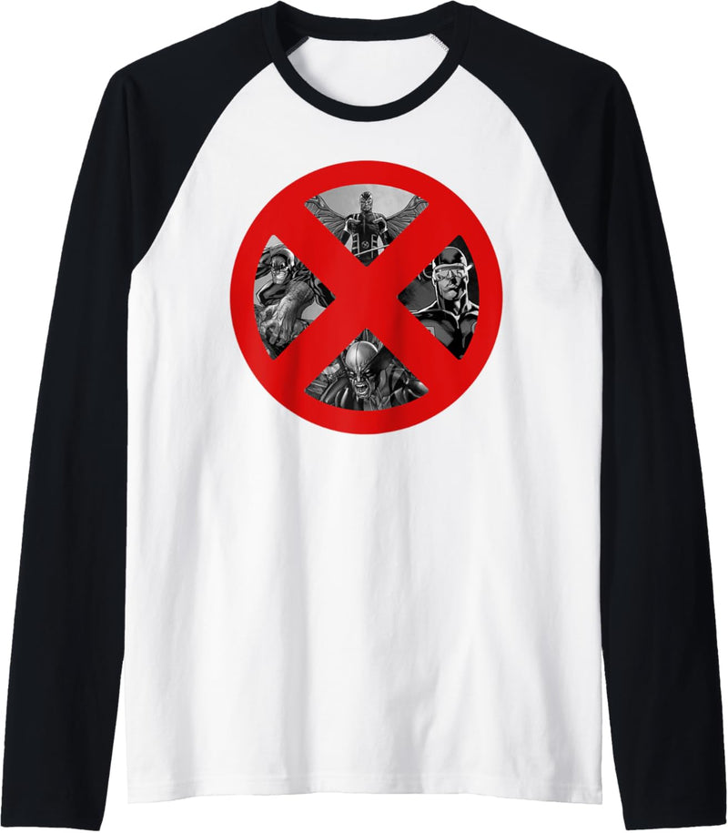 Marvel X-Men Cyclops Wolverine Beast Archangel Logo Raglan