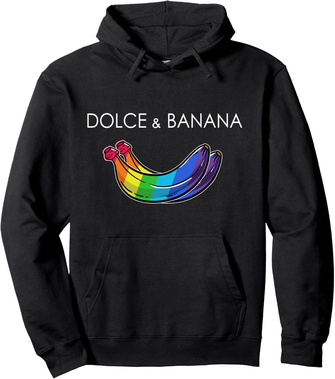 Dolce And Banana Lustige Banane Regenbogen Funny Pride LGBT Pullover Hoodie
