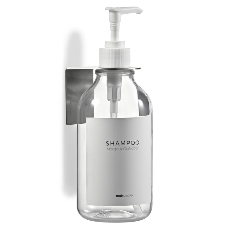 MaisoNovo Shampoo Flaschen zum befüllen – Duschseifen Seifenspender Wandbefestigung – 500 ml Set mit