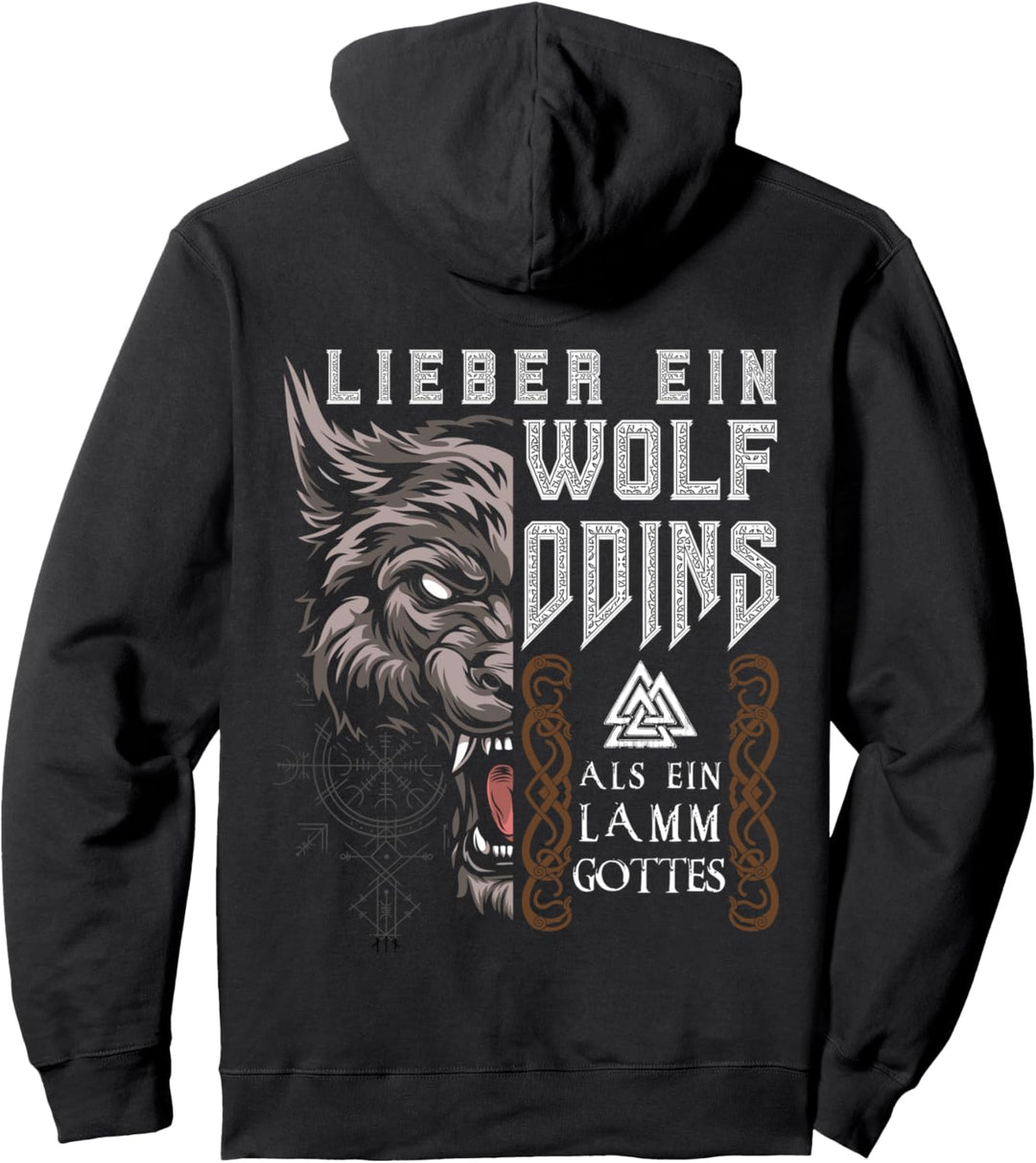 WOLF ODINS - NORDISCHE MYTHOLOGIE Pullover Hoodie