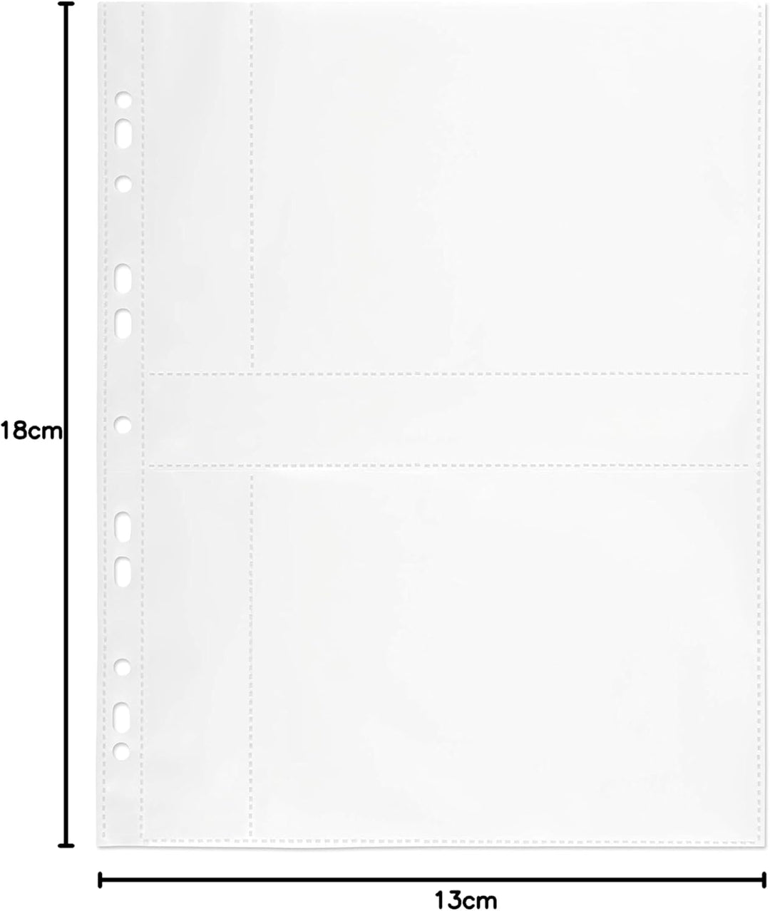 mashpaper Fotohüllen weiss 100 Stück 13x18cm Querformat für 2x2 Fotos 75644 13 x 18 cm, weiss, 100 H