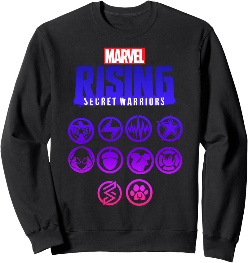 Marvel Rising Secret Warriors Hero Emblem Logo Sweatshirt