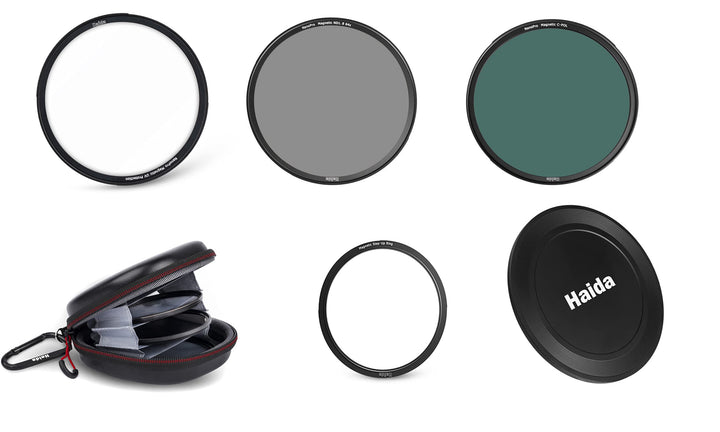HAIDA Ultra Slim NanoPro MC Magnetic Basic Set - UV Schutz - Polarisation - Graufilter ND 1.8 64x -