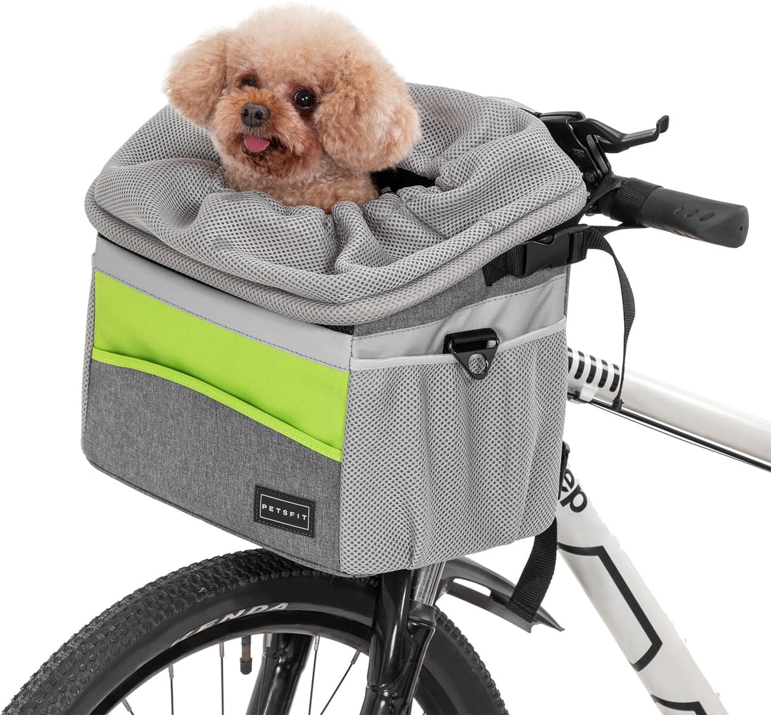 Petsfit Korb für Hunde, Transporttasche für Katzen, Transportrucksack, Tragetasche, Schultergurt, fa