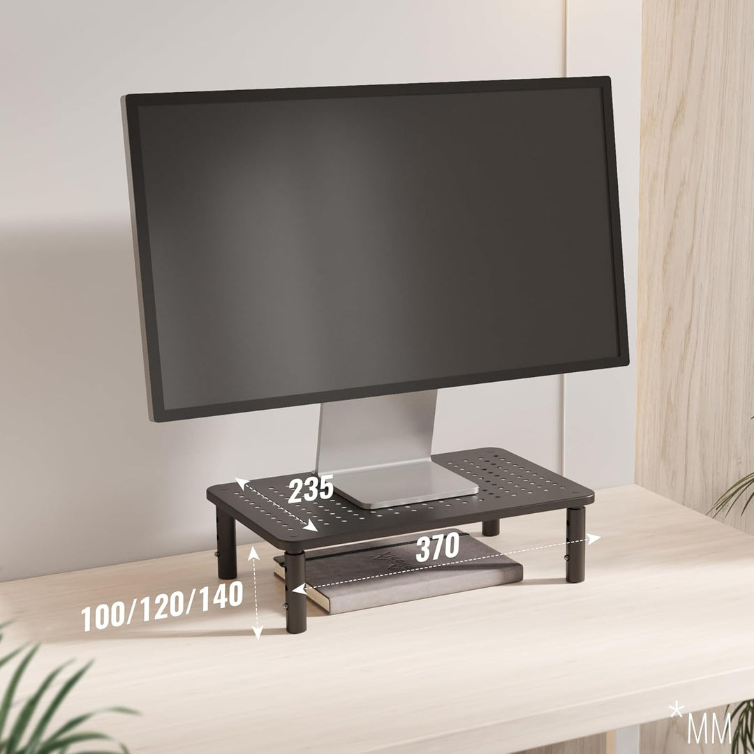 RICOO Monitor Schreibtischaufsatz Schreibtisch Aufsatzregal Höhenverstellbar Ständer für Computermon