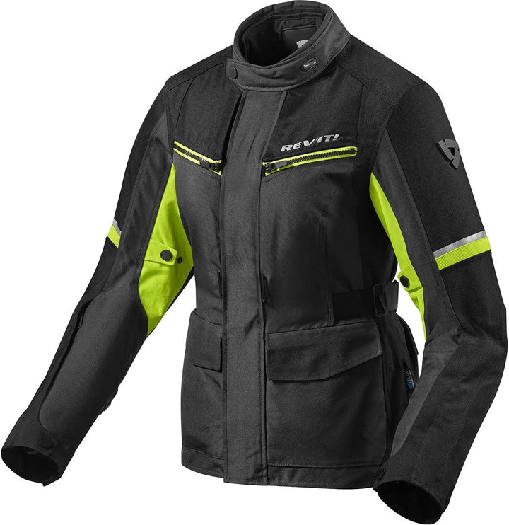Revit Outback 3 Damen Motorrad Textiljacke (Black/Neon/Yellow,38)