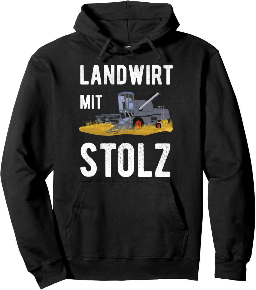 Landwirt mit Stolz Mähdrescher Mähdreschen Landwirtschafts Pullover Hoodie