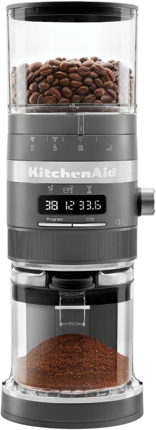 Kitchen Aid KAFFEEMÜHLE - ARTISAN 5KCG8433 - Medaillon silber - von French Press bis Espresso 5KCG84