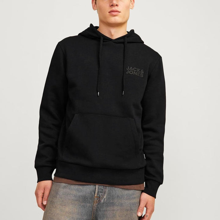 JACK & JONES Male Kapuzenpullover Logo Kapuzenpullover S - Black / Small Print, S - Black / Small Pr